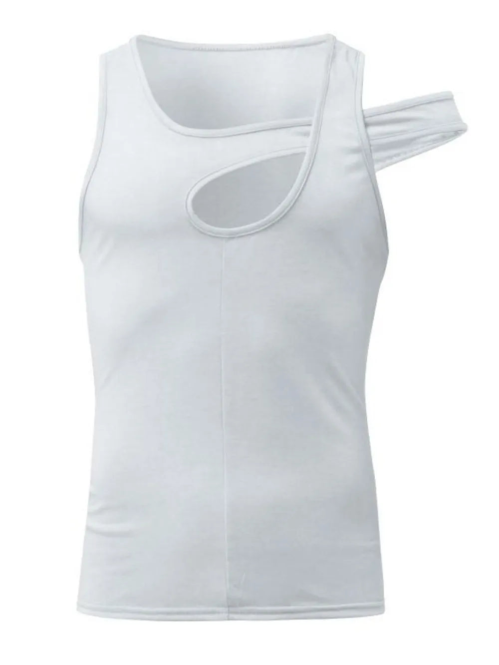 Men's Full Size Asymmetrical Cutout Tank Plus Size
