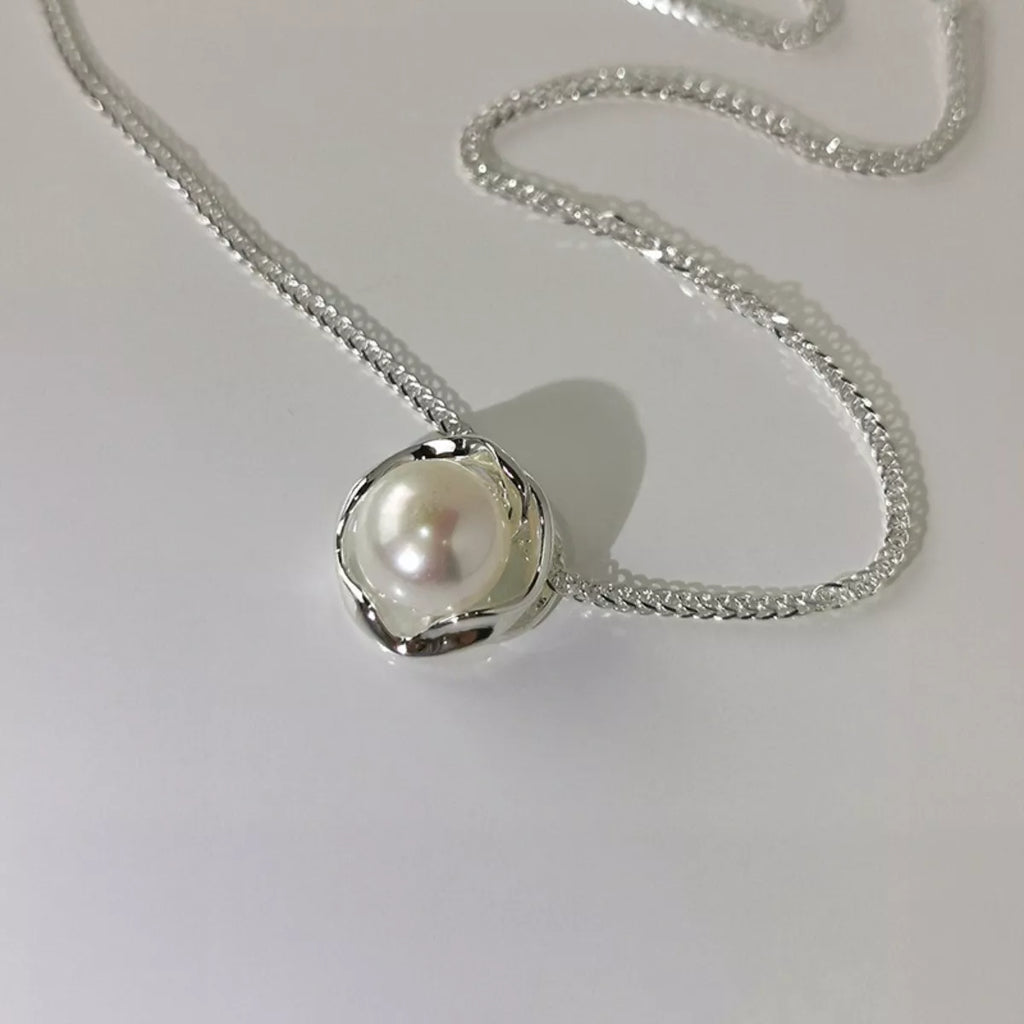 925 Sterling Silver Pearl Pendant Necklace