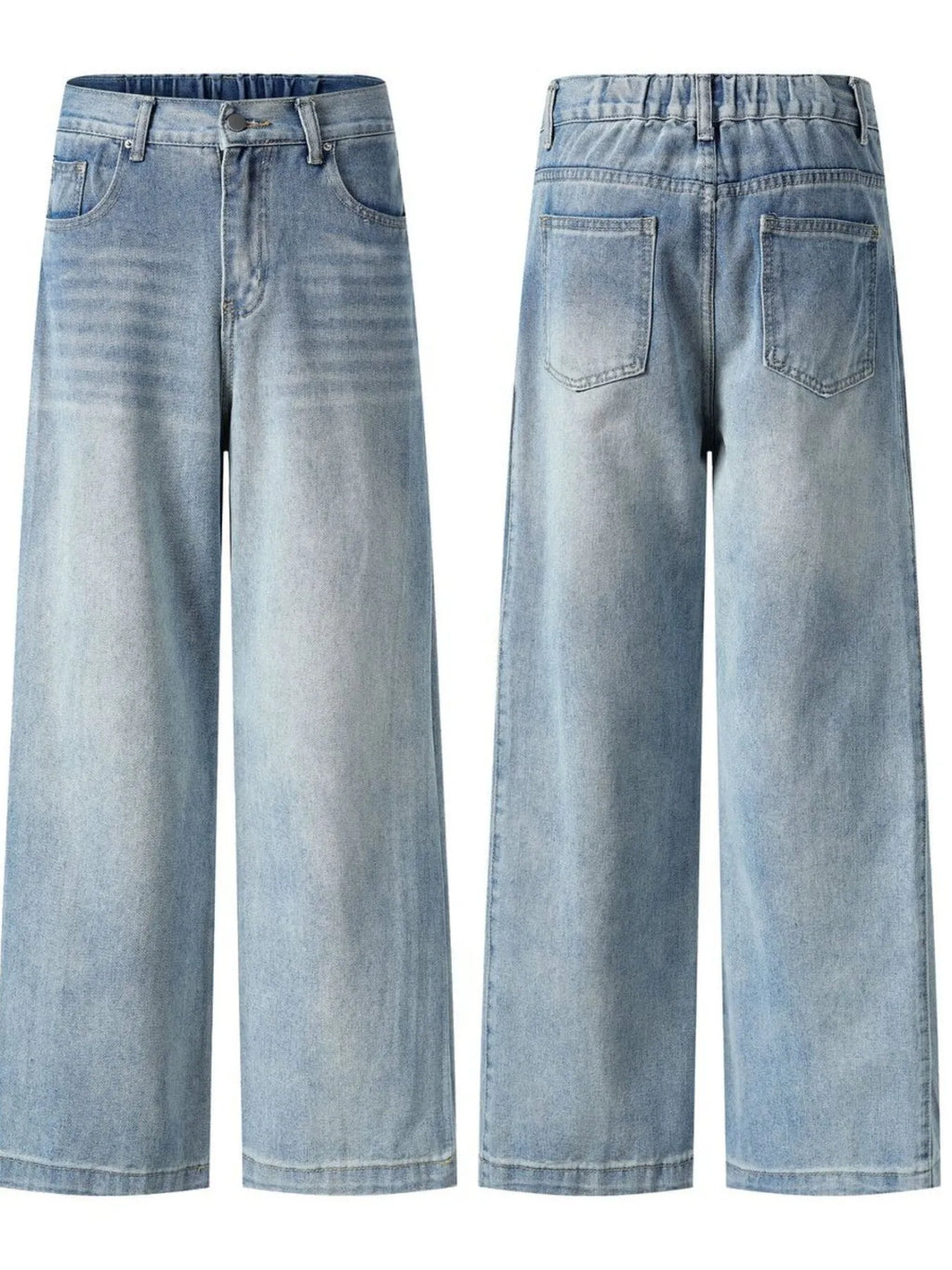 Men's High-Waist Wide Leg Relaxed Fit Jeans