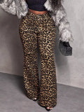 Leopard Wide Leg Pants