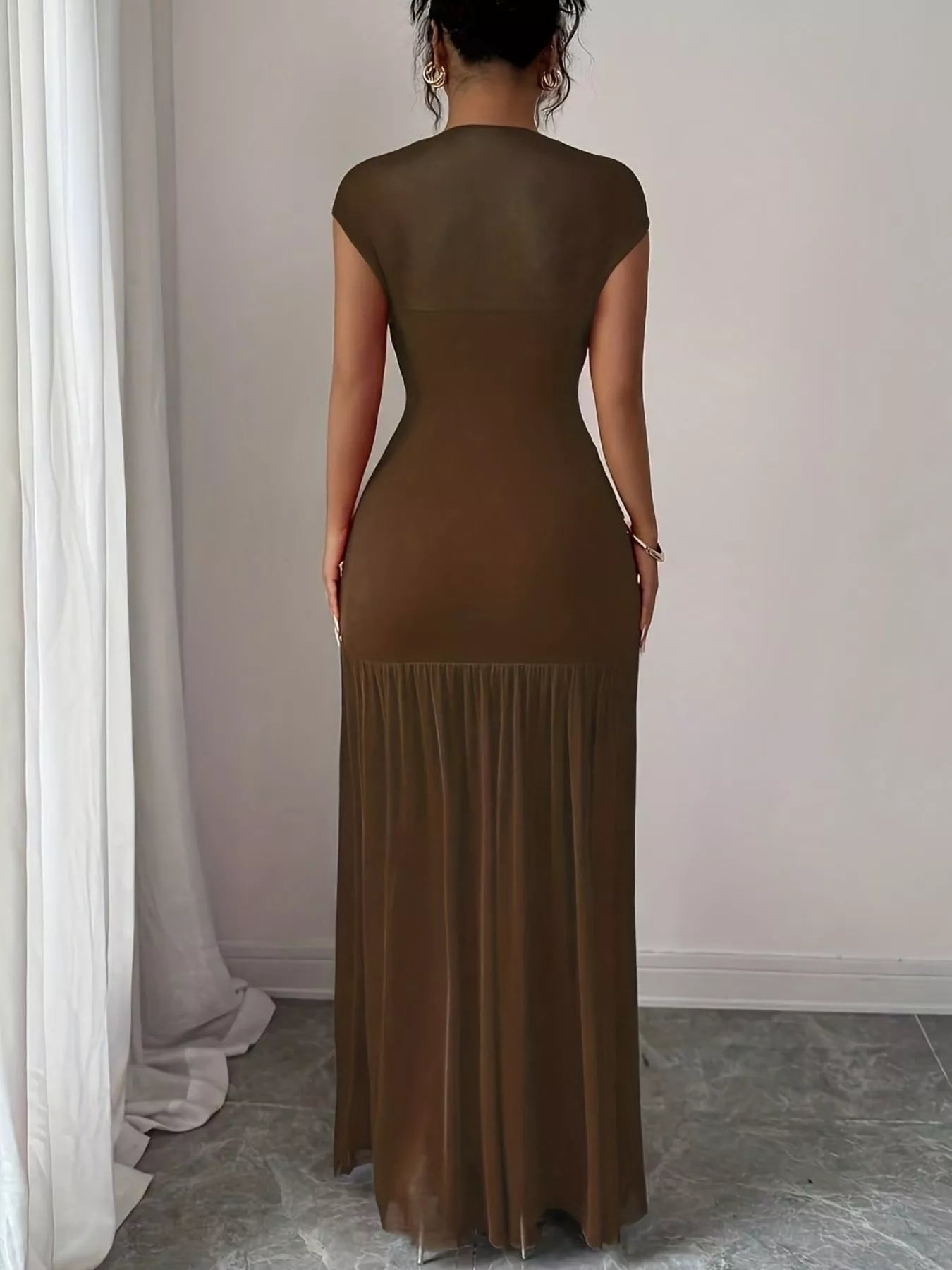 Ruched Bodycon Maxi Dress
