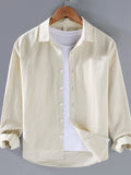 Men's Plus Size Button Up Long Sleeve Shirt