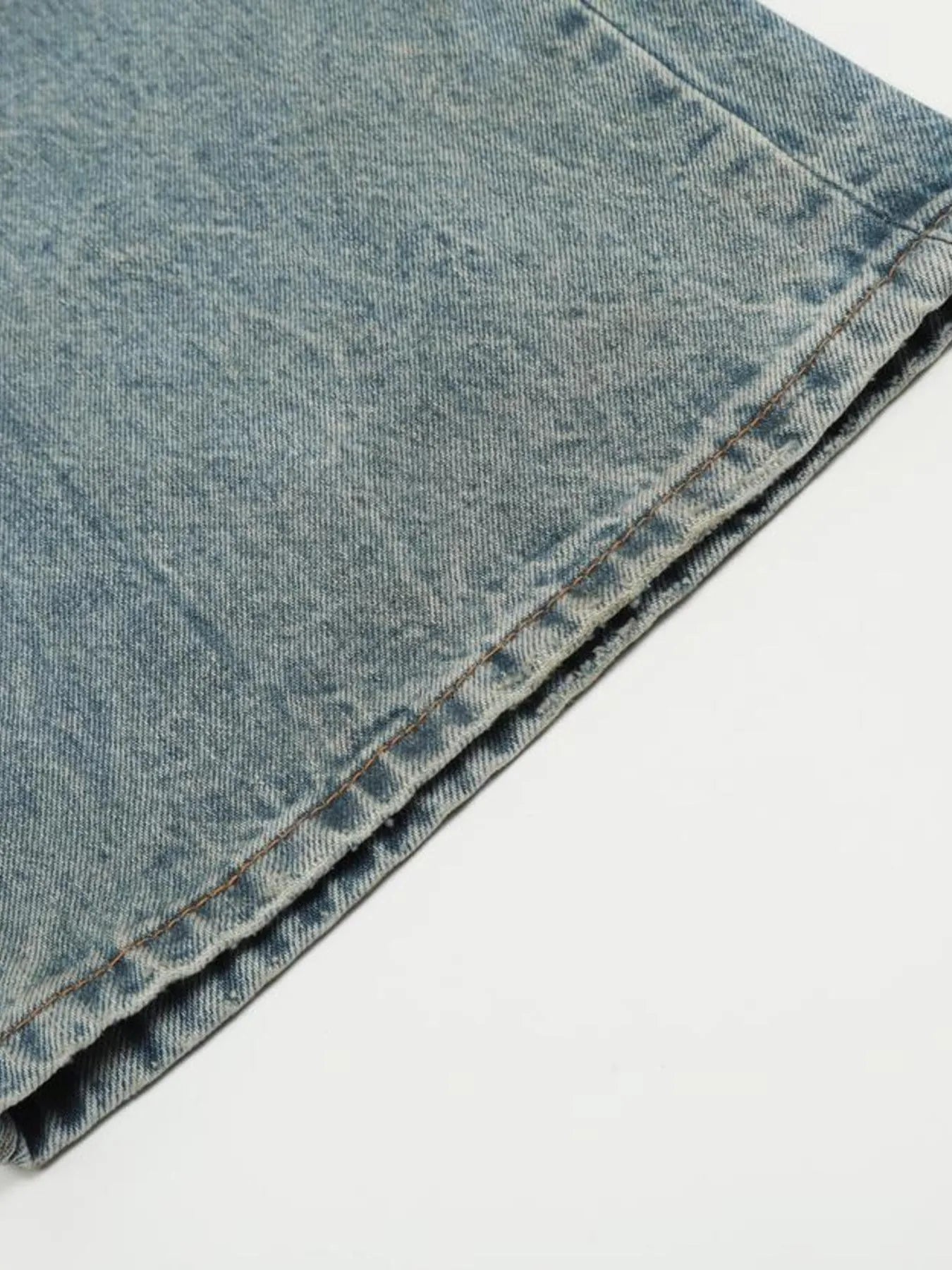 Men's Distressed Wide Leg Jeans