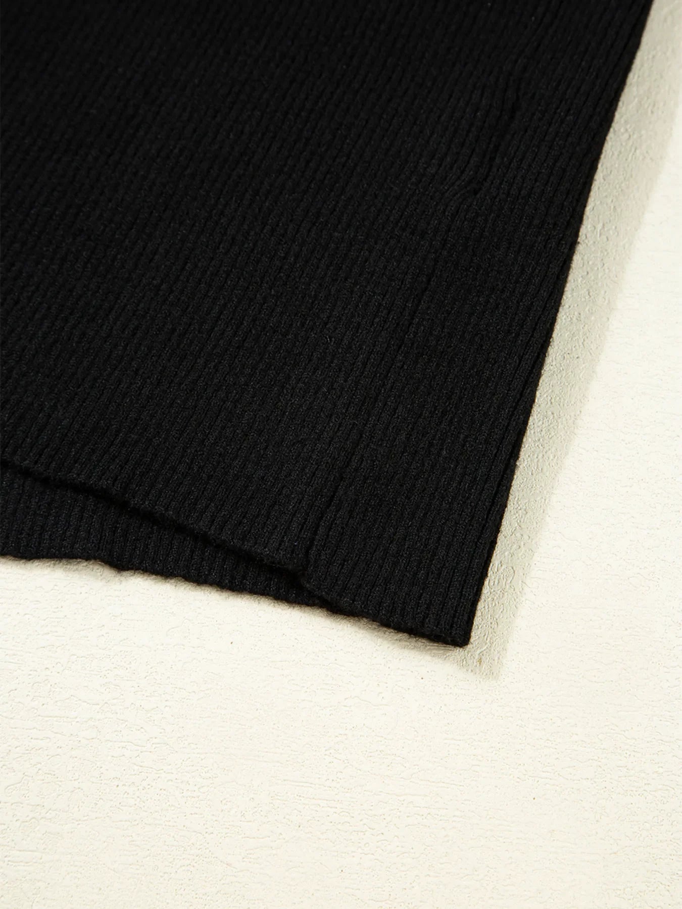 Ribbed Knit Cold Shoulder Sweater