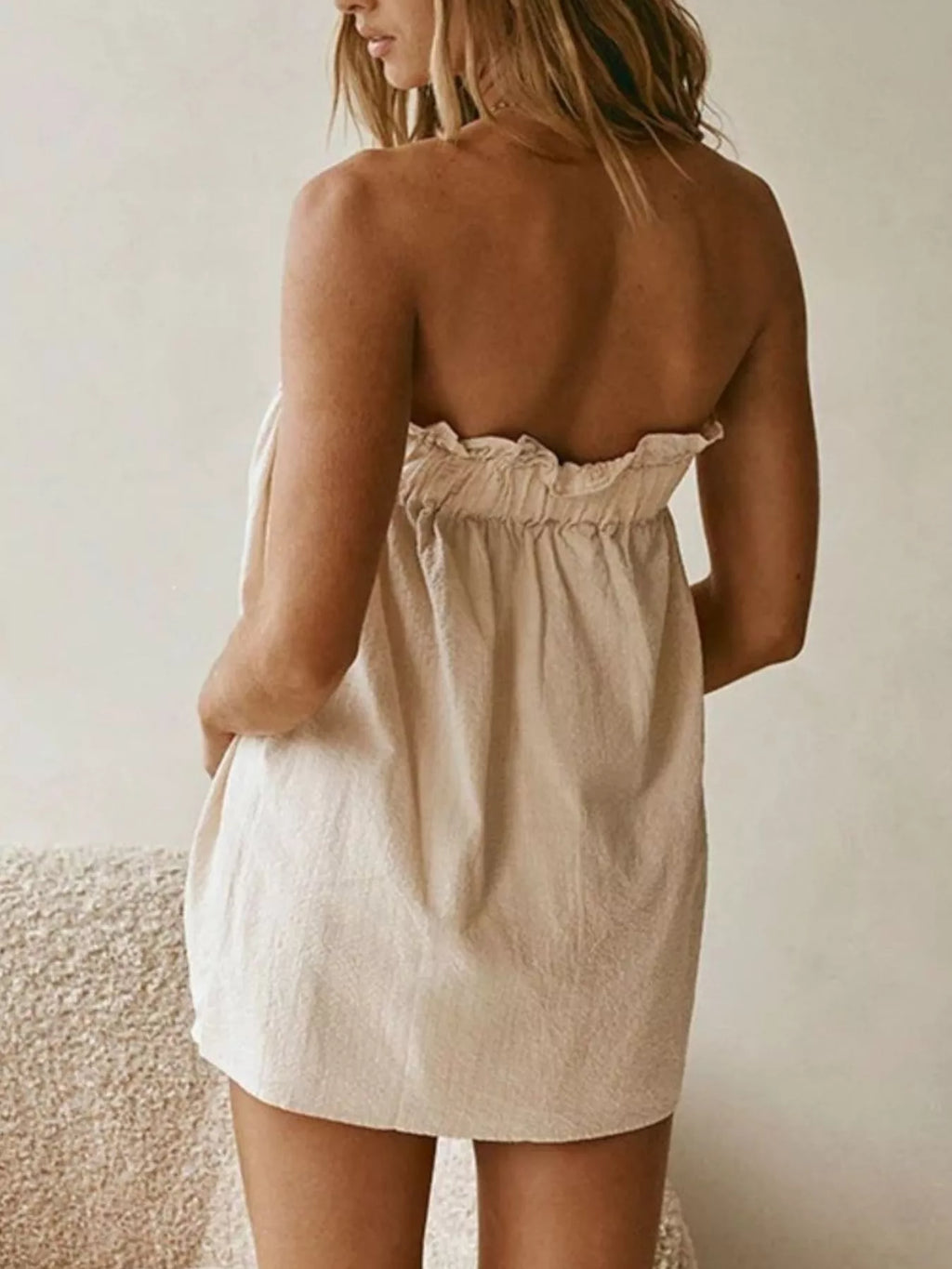 Full Size Strapless Top and High-Waisted Skirt Set Plus Size