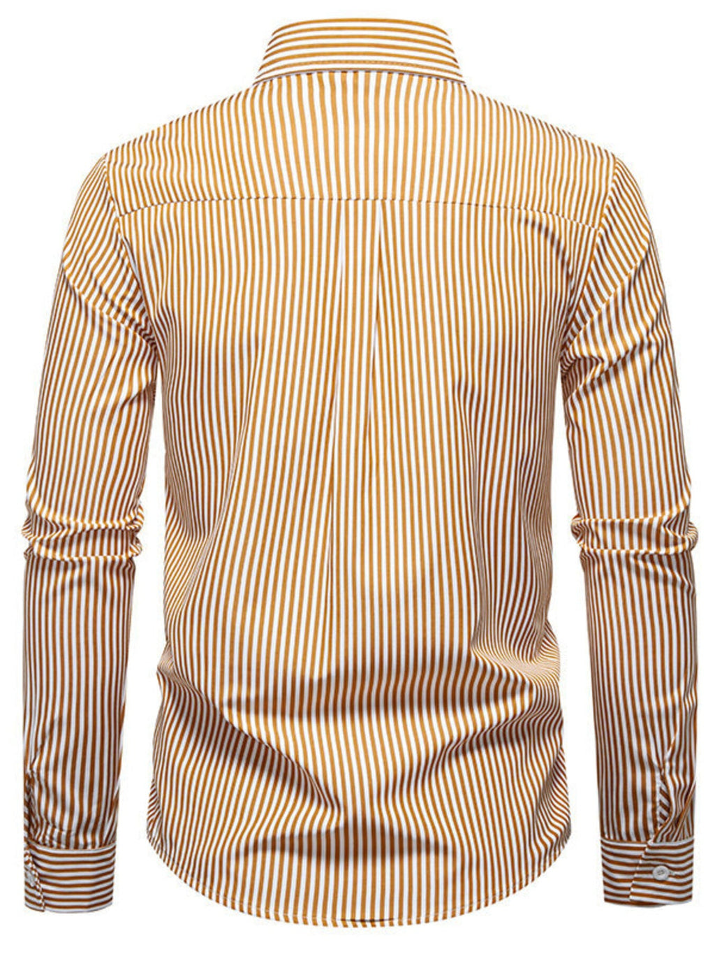 Men's Striped Woven Pattern Long Sleeve Shirt