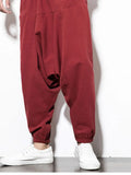 Men's Plus Size Casual Drop Crotch Jogger Pants