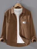 Men's Plus Size Casual Long-Sleeve Shirt