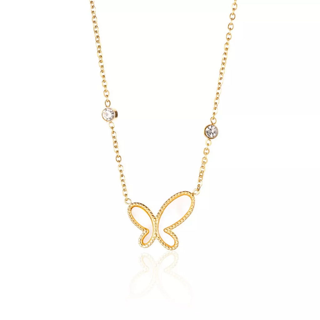 18K Gold-Plated Butterfly Necklace