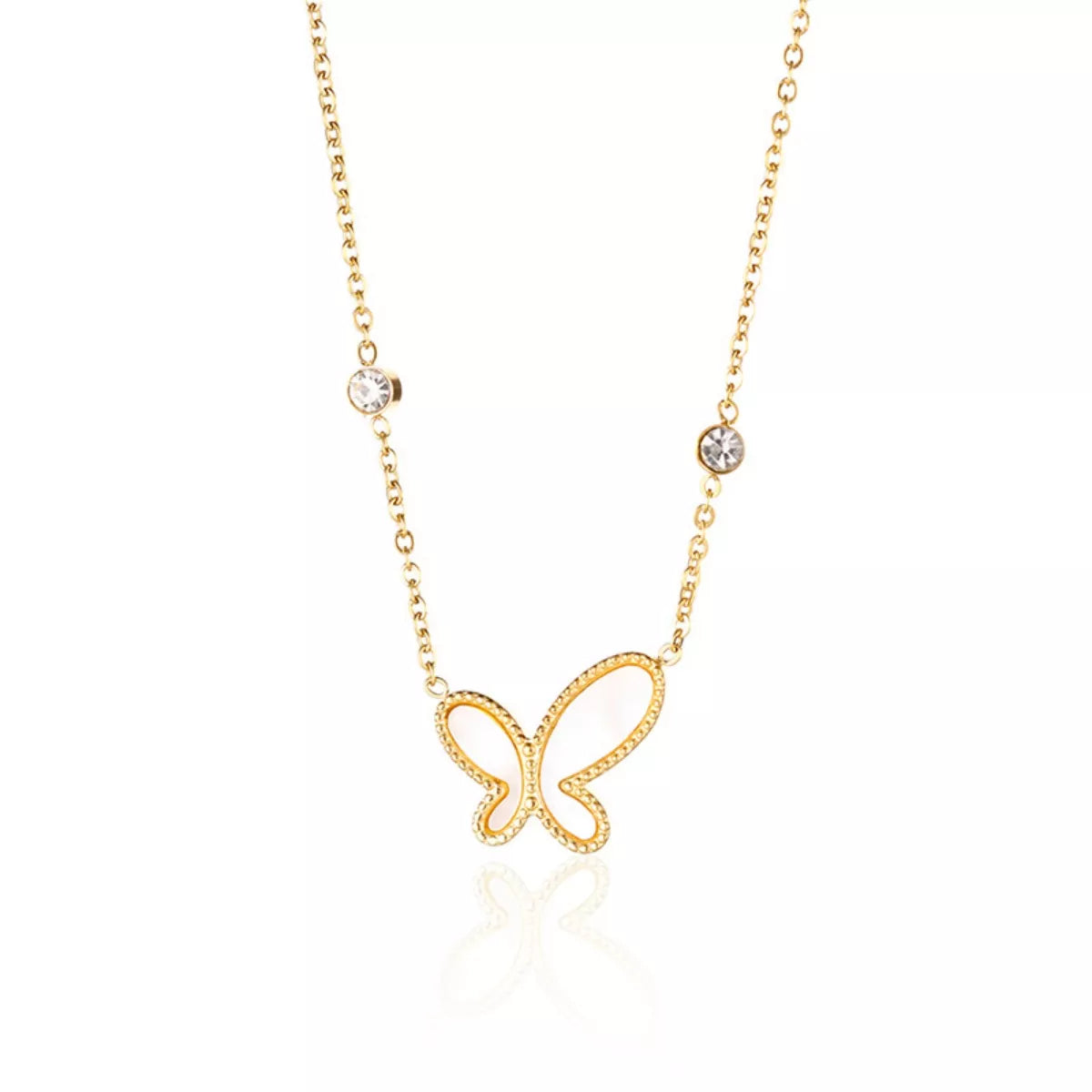 18K Gold-Plated Butterfly Necklace