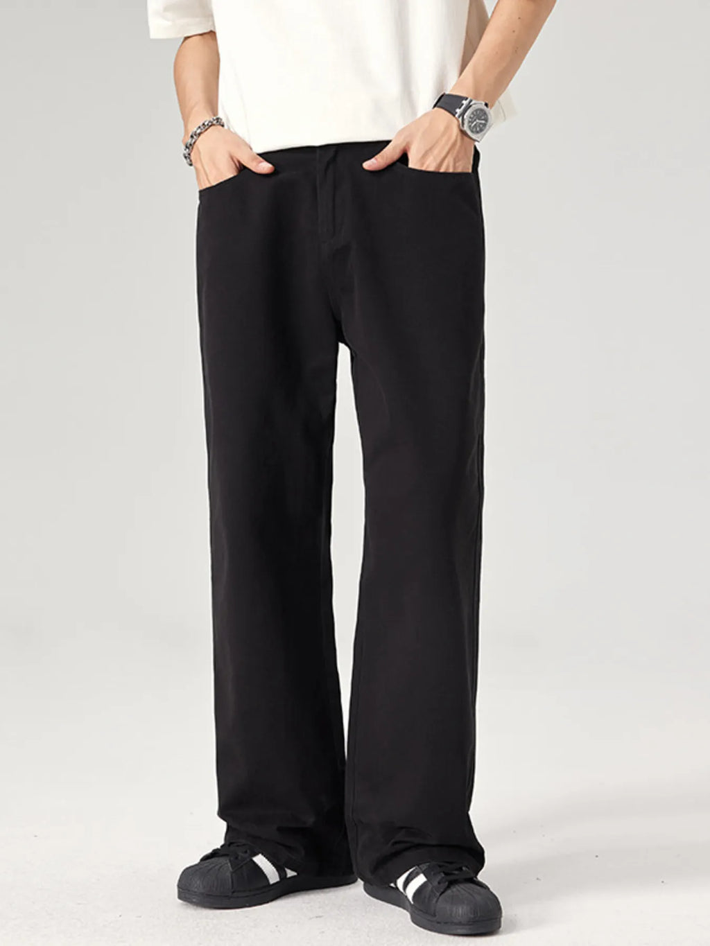 Men's Plus Size Wide Leg Pants