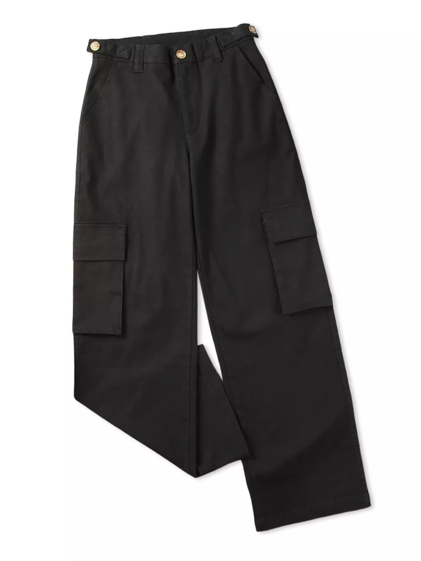 High-Waisted Wide Leg Cargo Jeans