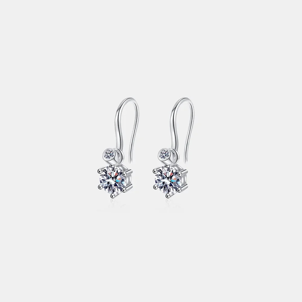 2 Carat Moissanite 925 Sterling Silver Earrings