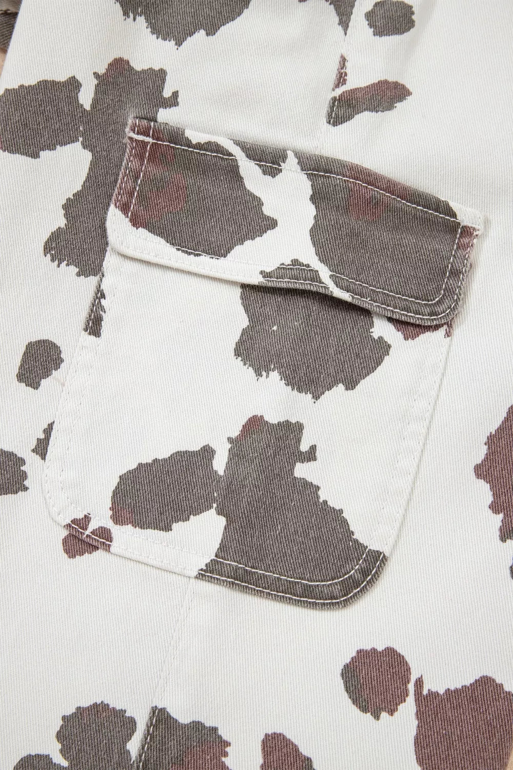 Cow Spots Printed Multi Pocketed Jeans