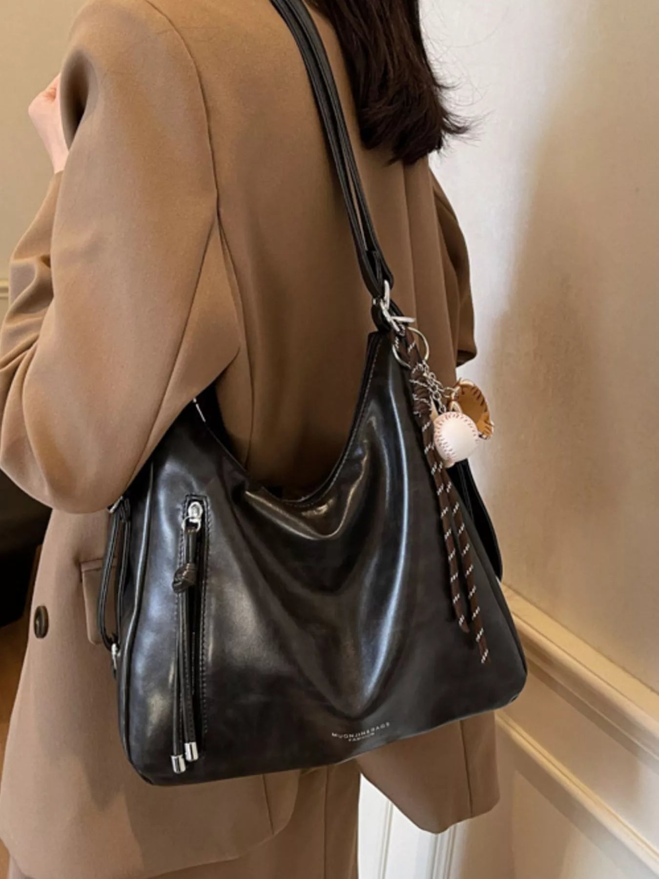 Vintage Style Leather Shoulder Bag