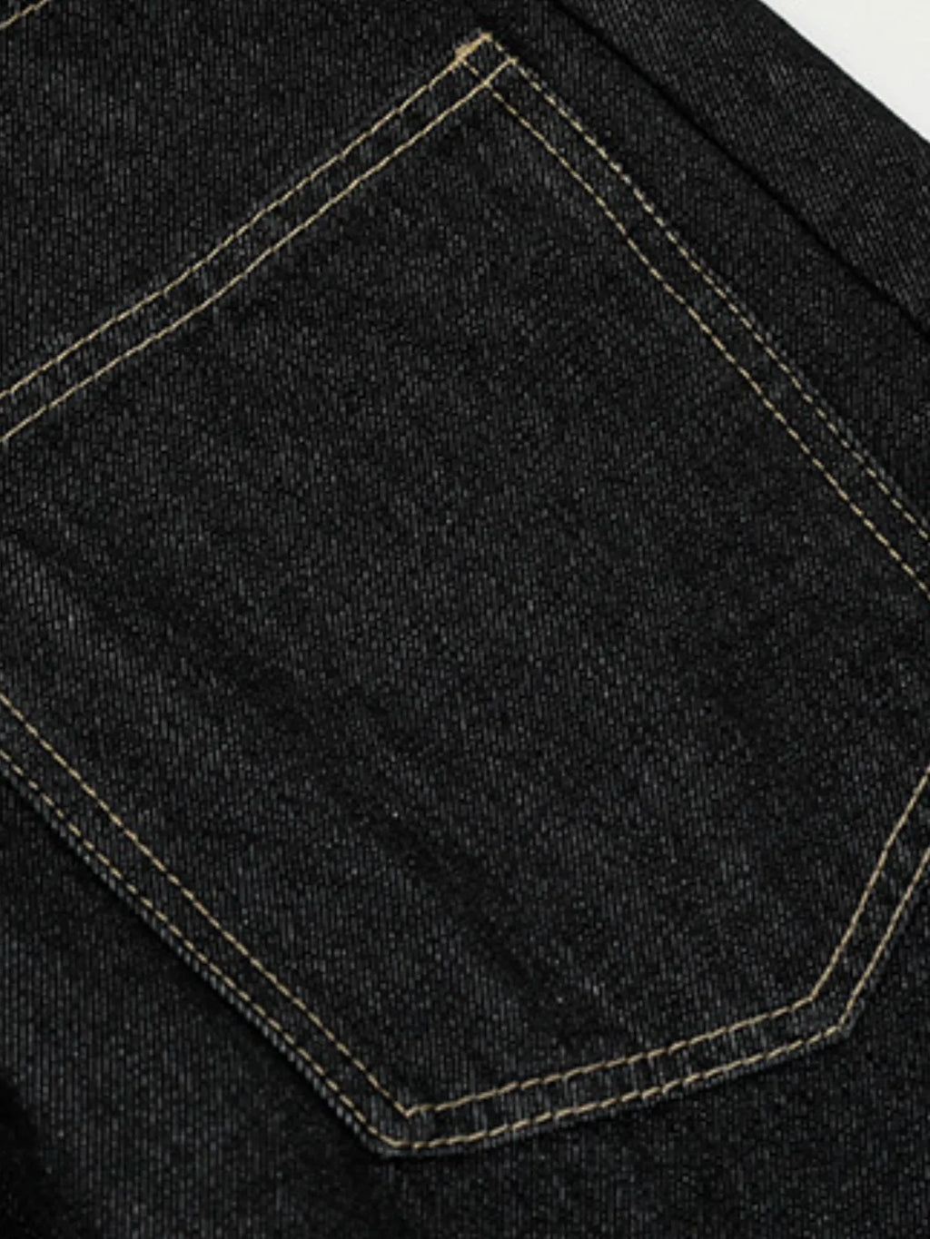 Men's Two-Tone Wide Leg Jeans with Contrast Stitching