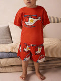 Children's Helicopter Graphic Tee and Shorts Set