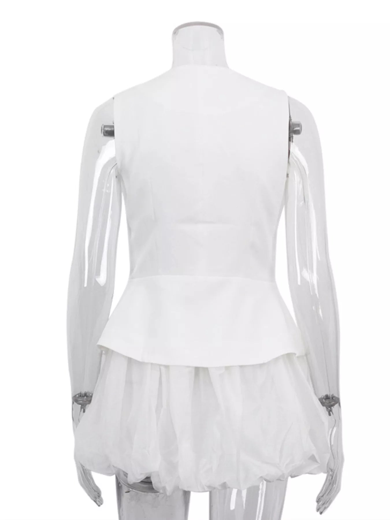 Peplum Vest and Bubble Skirt Set