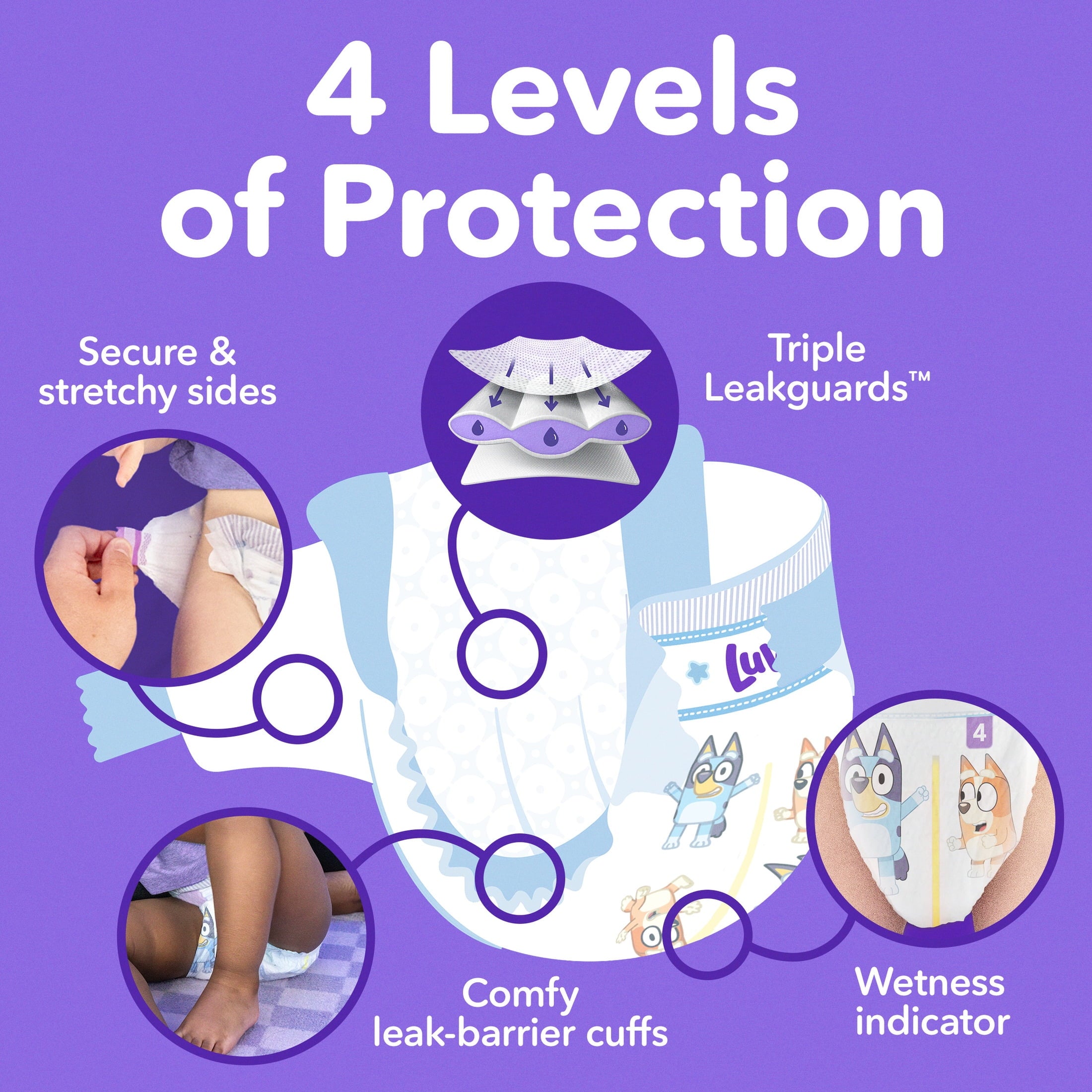 Luvs Platinum Protection Baby Diapers Size 1, 46 Count