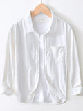 Men's Plus Size Striped Button-Up Shirt
