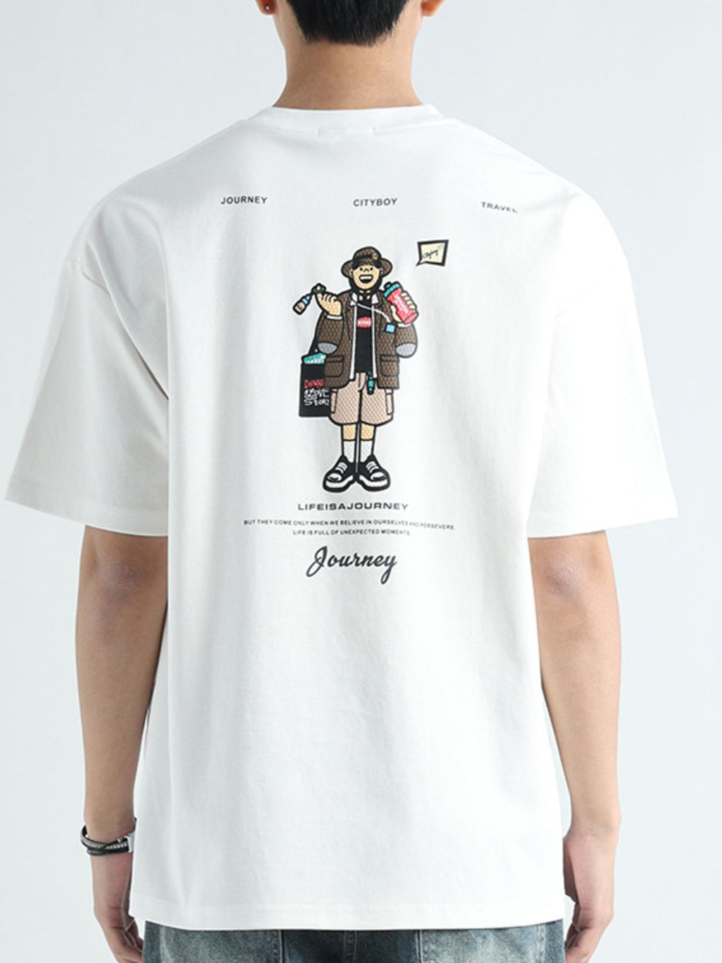 Men's Plus Size Round Neck Short Sleeve T-Shirt