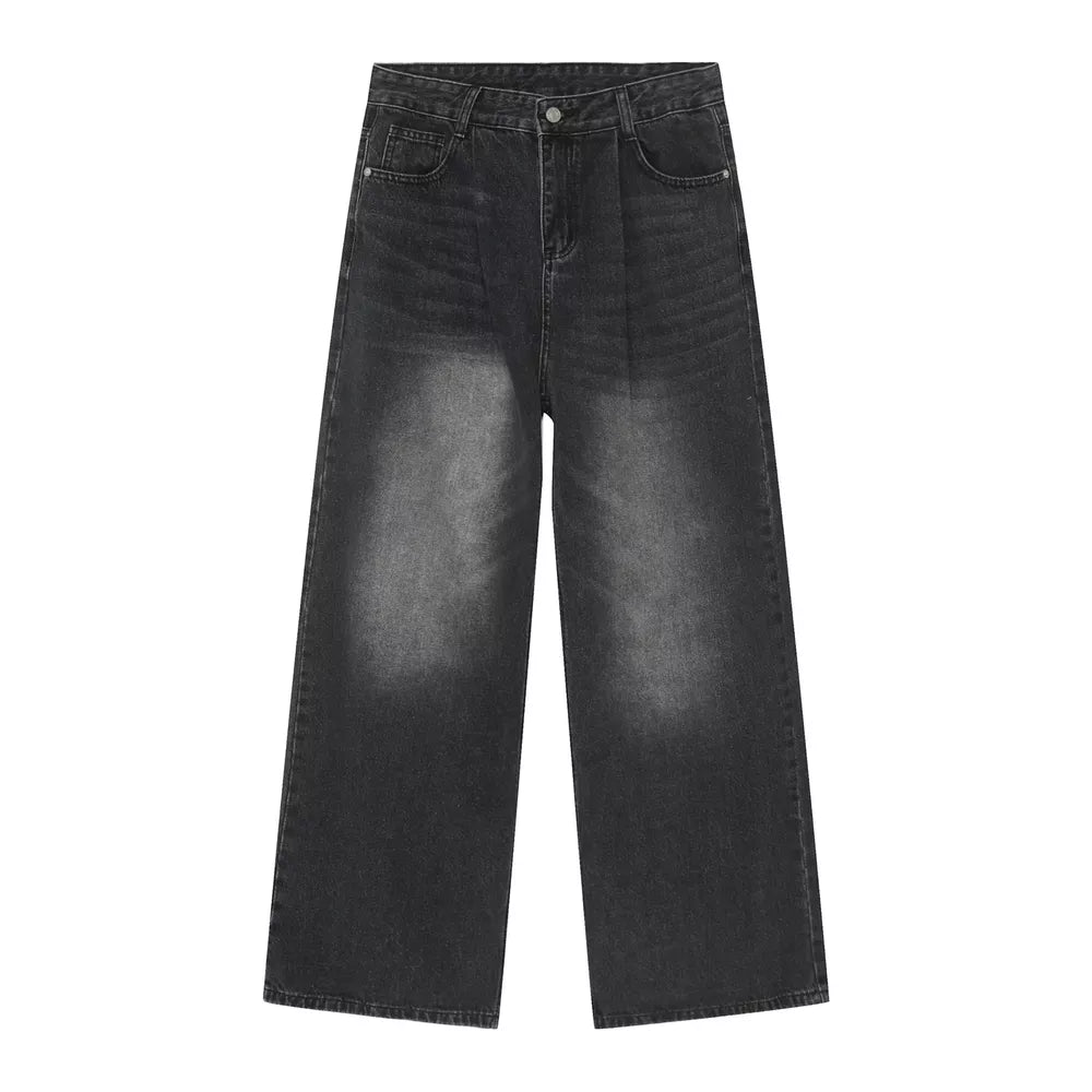 Men's Vintage Wash Wide Leg Jeans