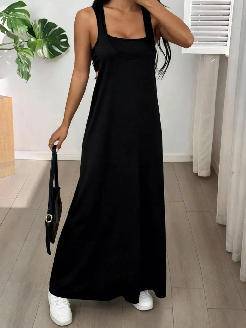 Scoop Neck Cami and Maxi Dress Set