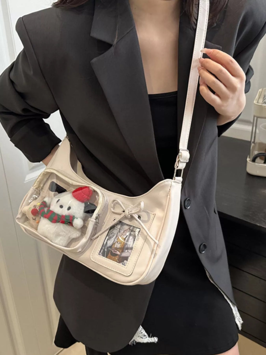 Clear Pocket Crossbody Bag