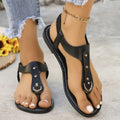 Elegant Thong Sandals with Ankle Strap