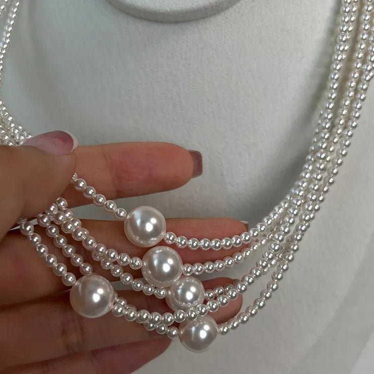 Pearl Bead Choker Necklace