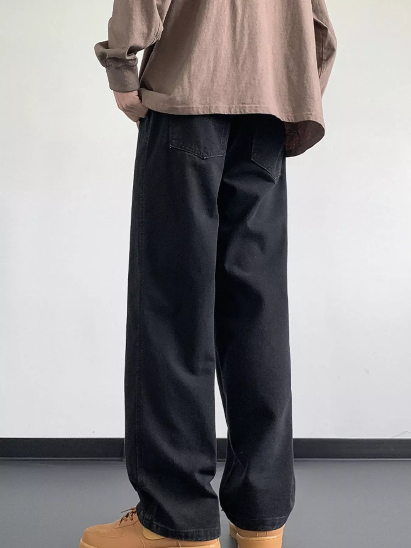 Men's Full Size Wash Loose Fit Jeans Plus Size