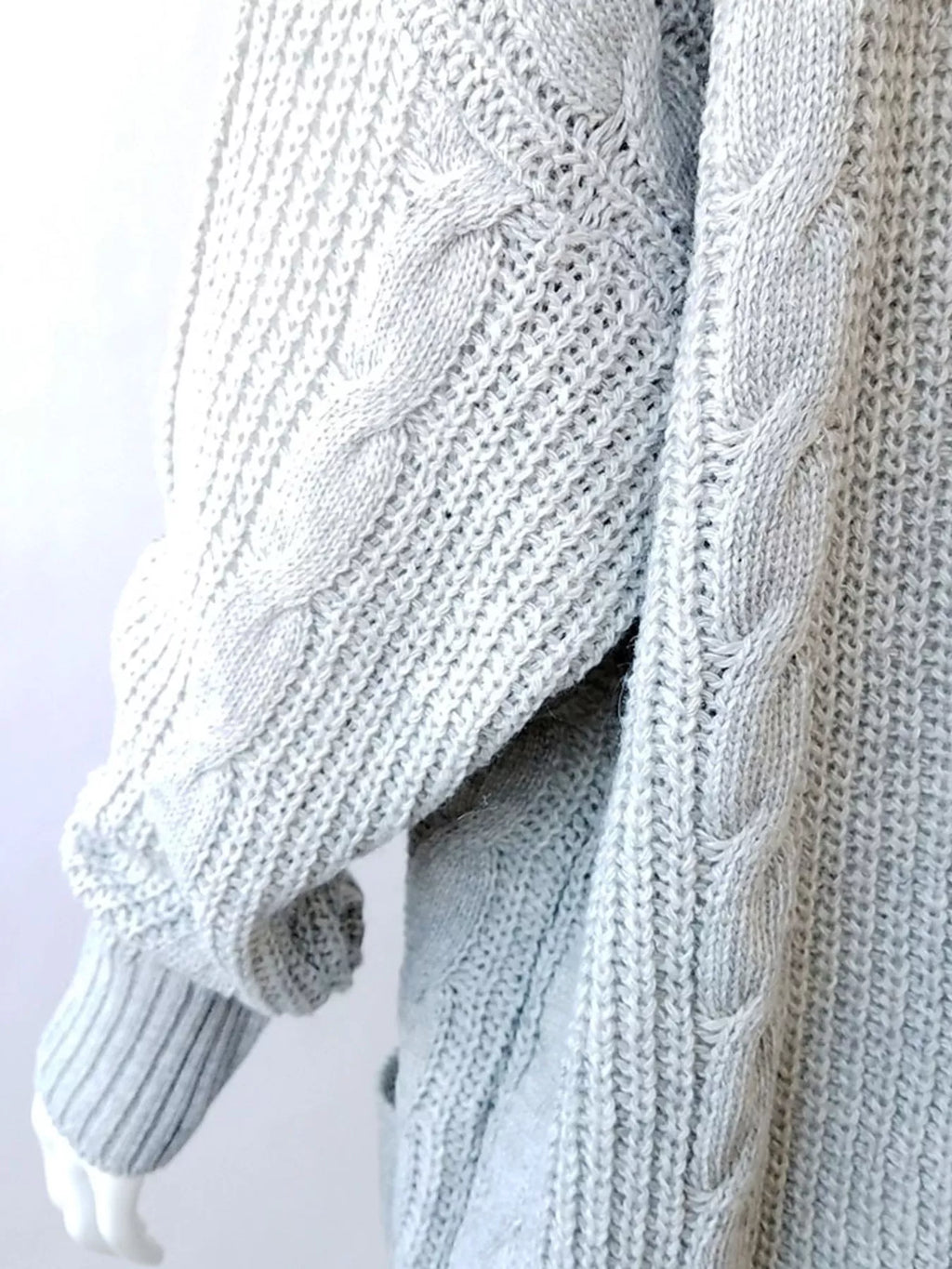 Full Size Chunky Knit Open Front Cardigan Plus Size