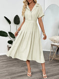 Short Sleeve Midi Dress with Pockets