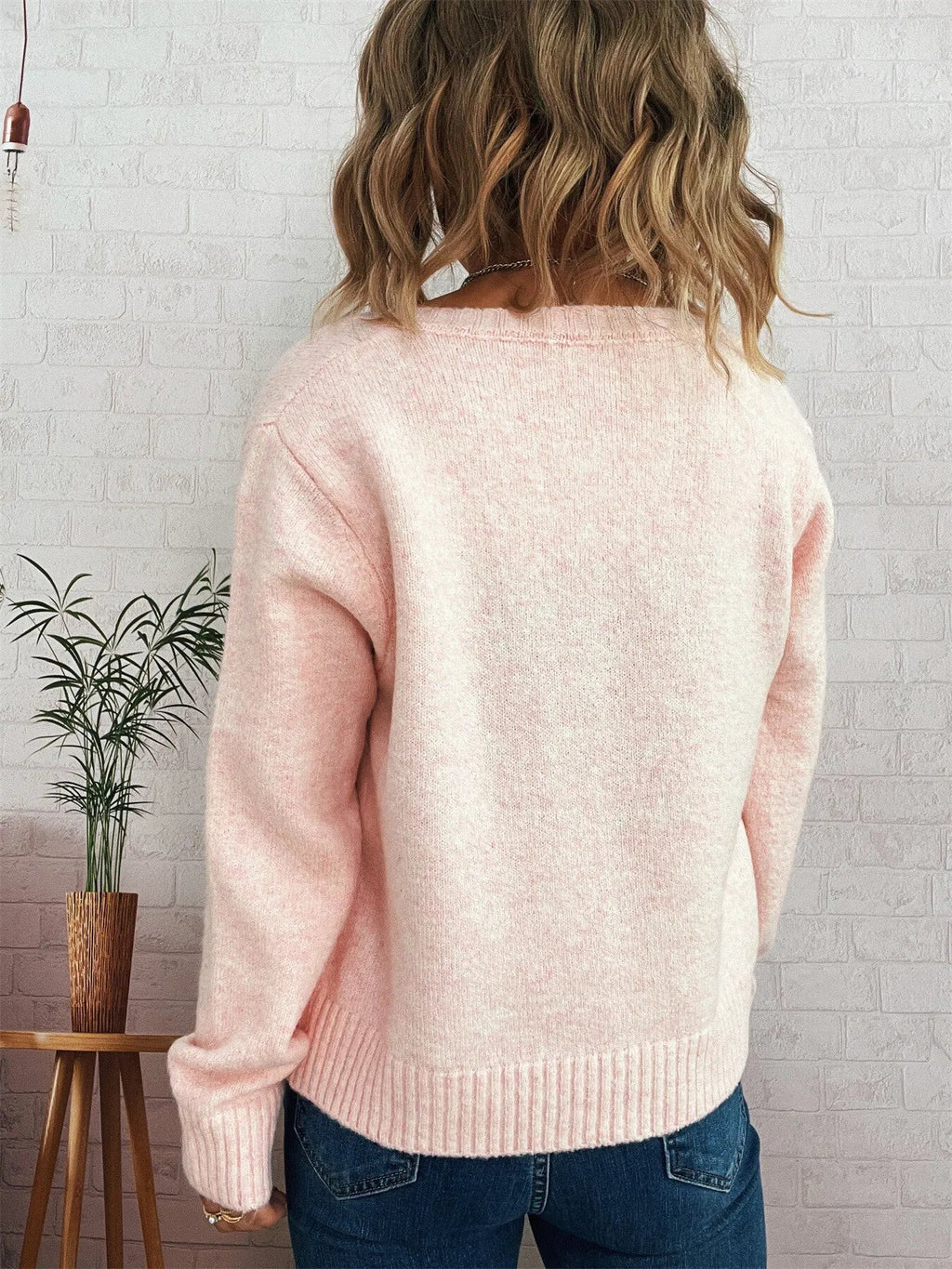 Strawberry Button Up Long Sleeve Cardigan