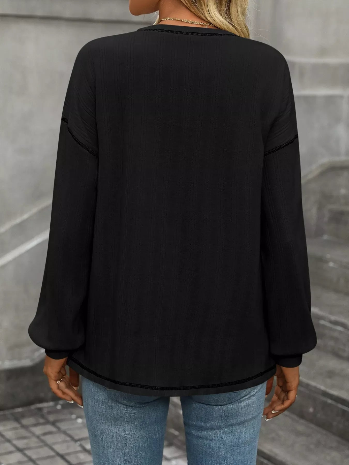 Casual Pocket Detail Long Sleeve T-Shirt