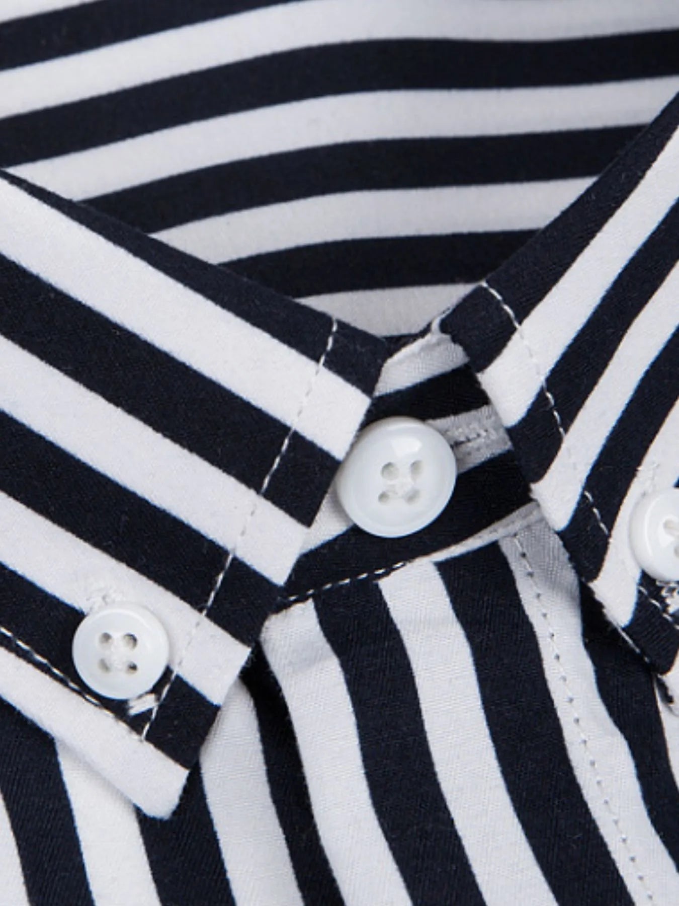 Men's Plus Size Striped Button Up Long Sleeve Shirt