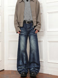 Men's Full Size Wash Loose Fit Jeans Plus Size