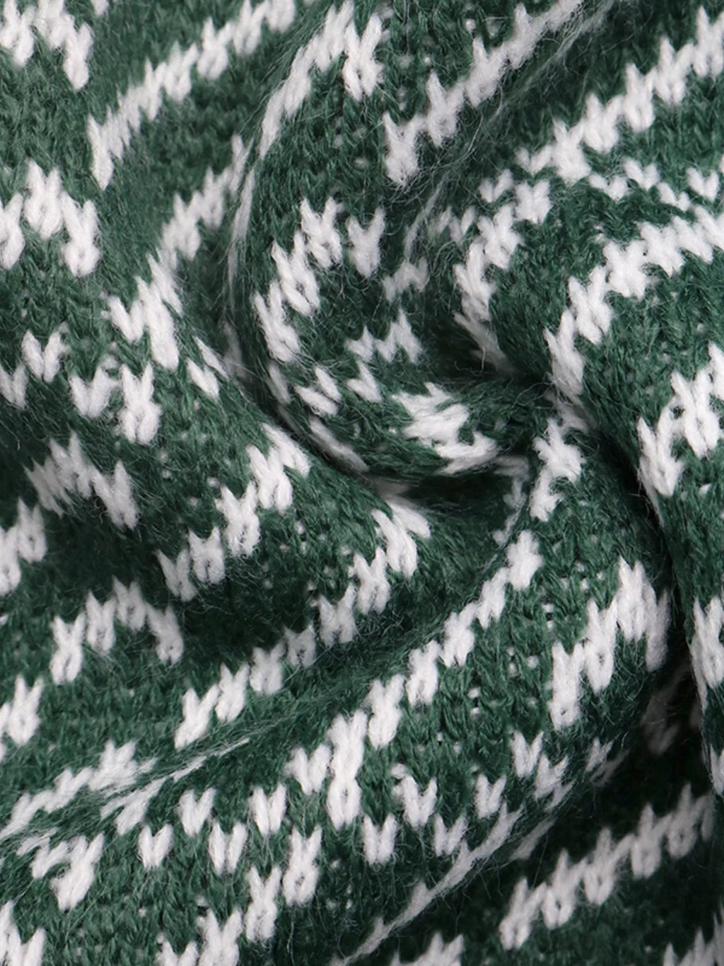 Geometric Patterned Collared Sweater