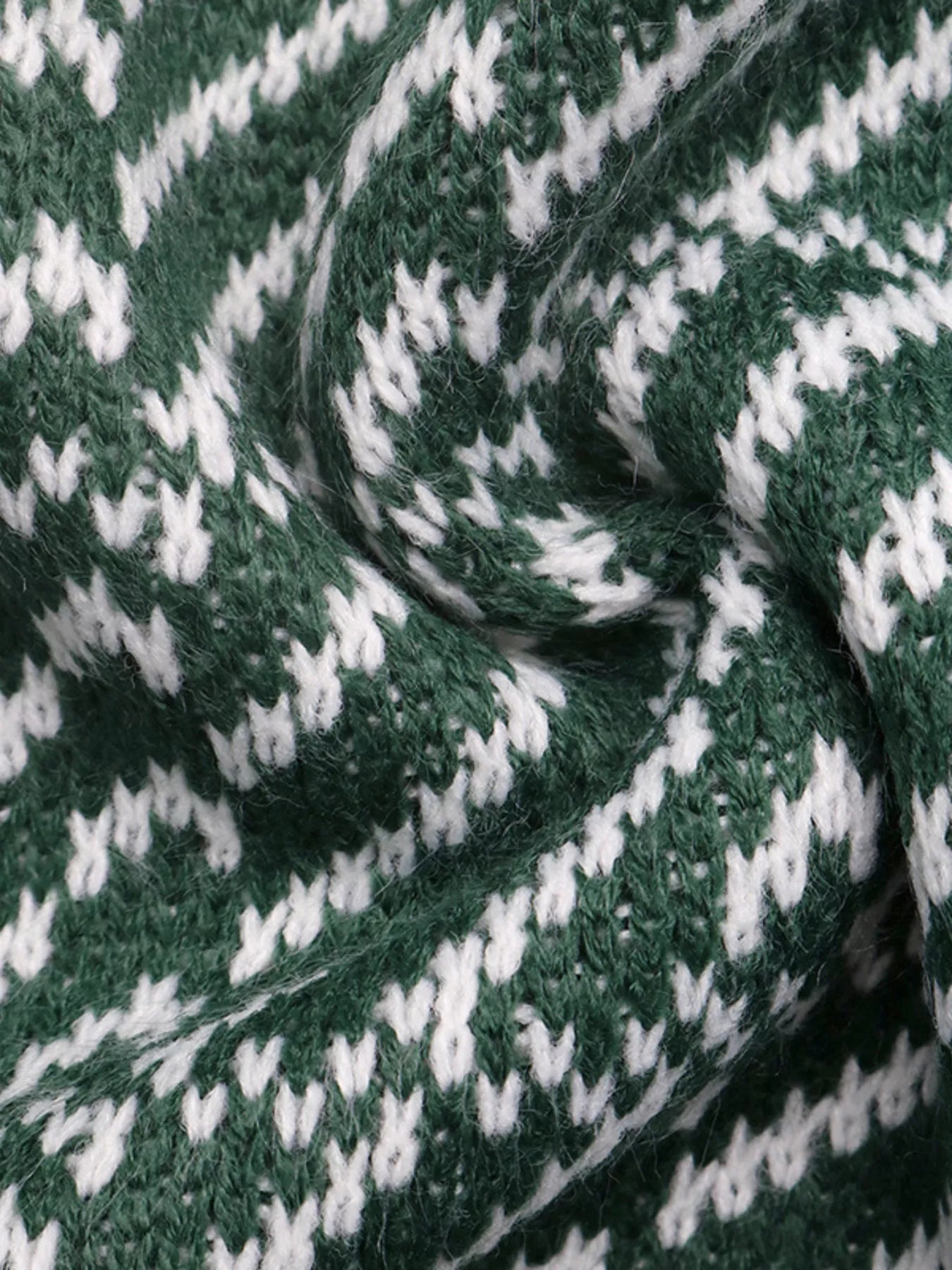 Geometric Patterned Collared Sweater