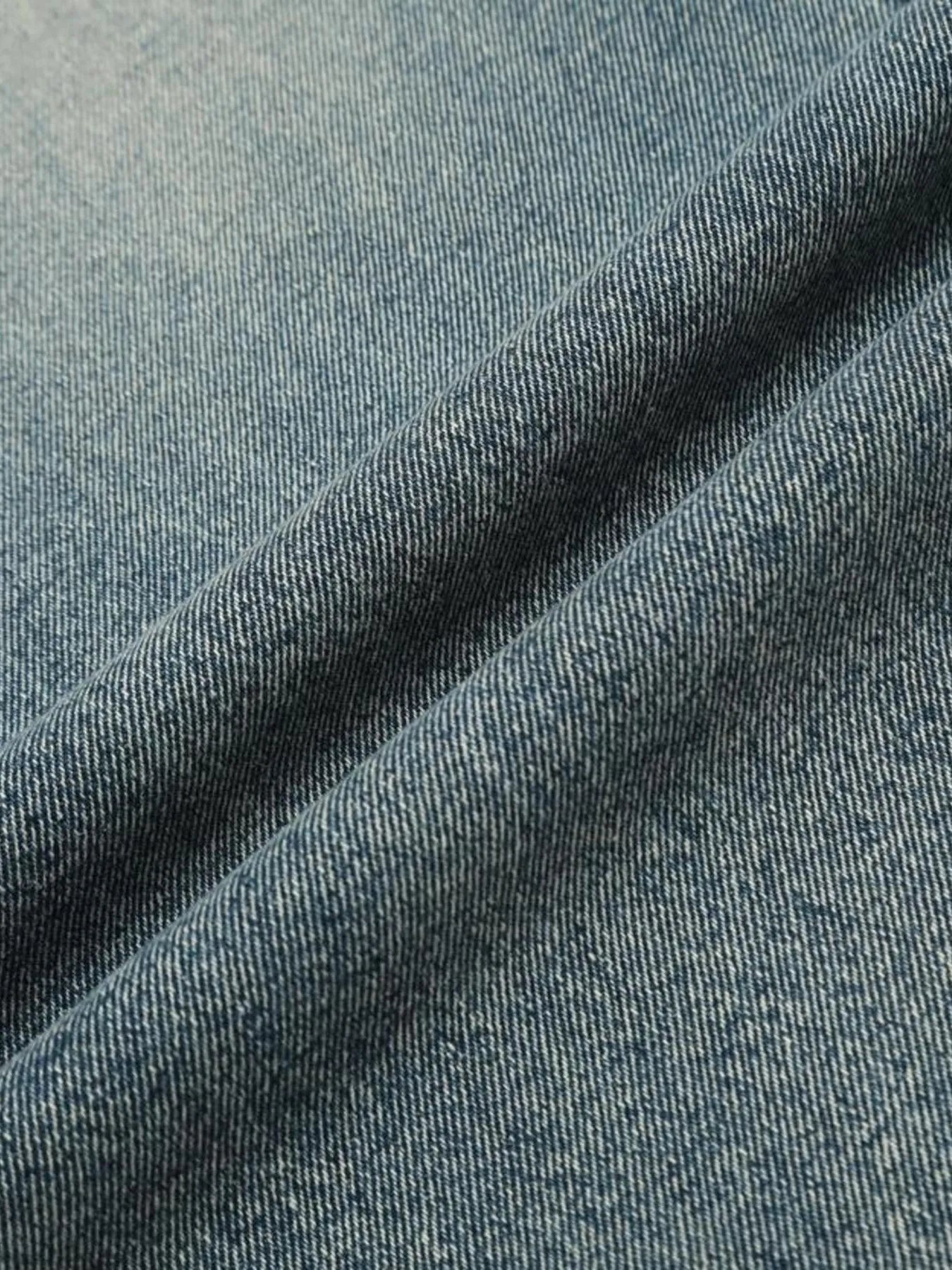 Men's Distressed Wide Leg Vintage Wash Jeans