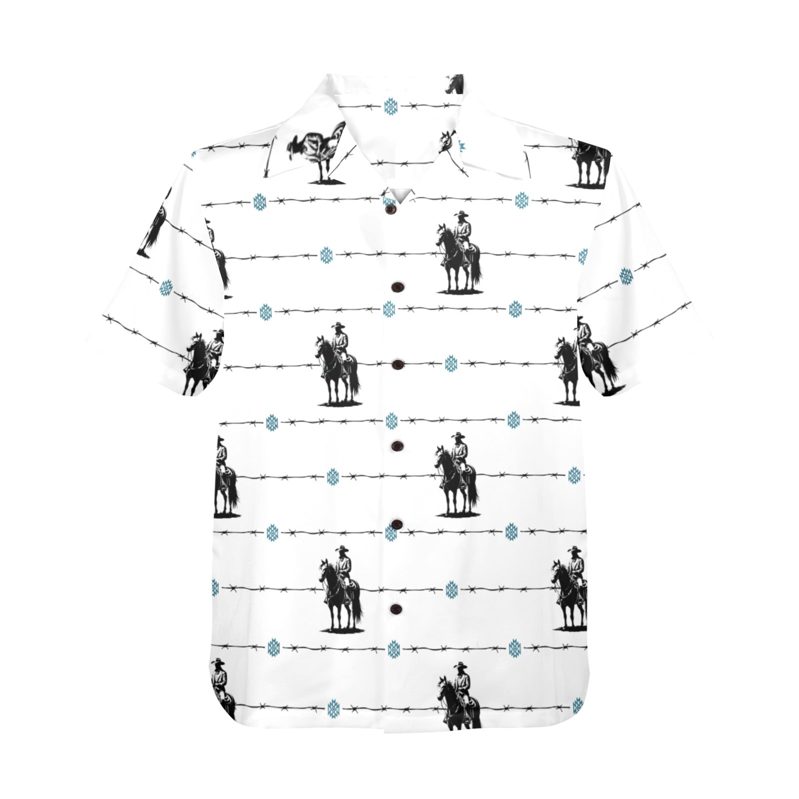 Baha Ranch Saddle Up Western Hawaiian Shirt Made in America