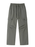 Men's Plus Size Drawstring Wide Leg Cargo Pants