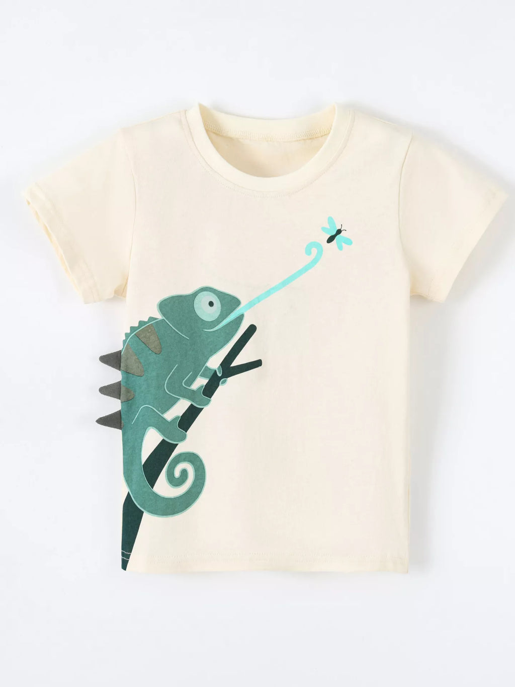Children's Chameleon Catching Insect Graphic T-Shirt