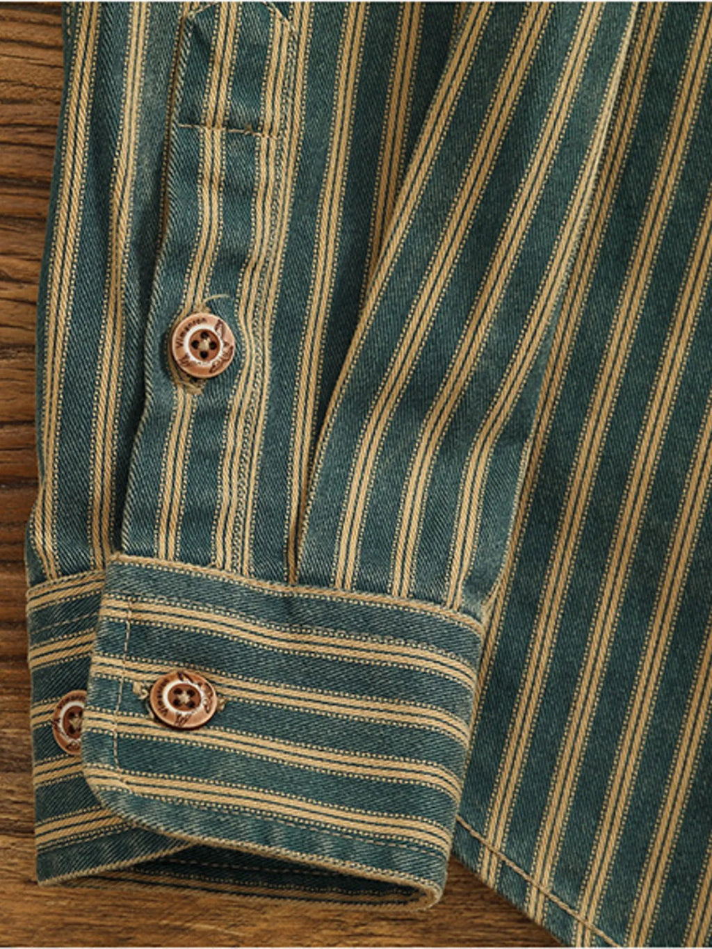 Men's Plus Size Striped Button Up Long Sleeve Shirt