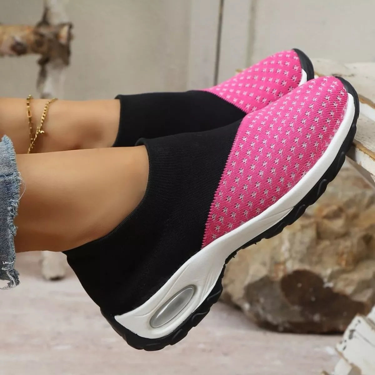 Color Block Mesh Athletic