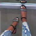Rhinestone Ankle Strap Sandals