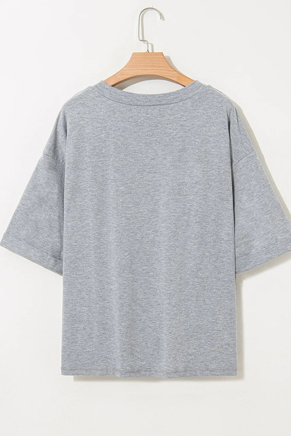 High Raglan Half Sleeve V Neck Oversized T Shirt
