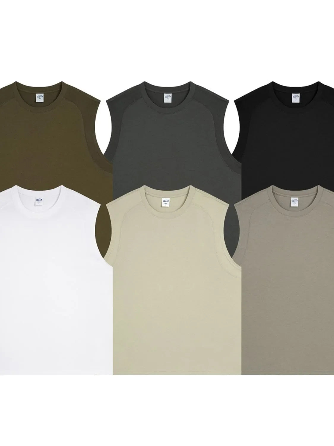 Men's Solid Color Round Neck Tank