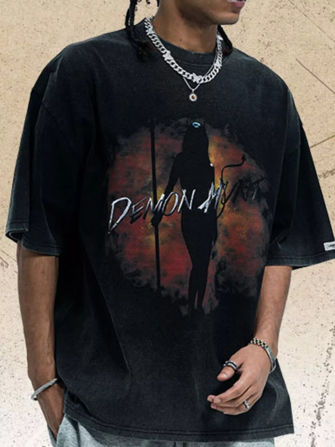 Men's Graphic Round Neck Half Sleeve T-Shirt