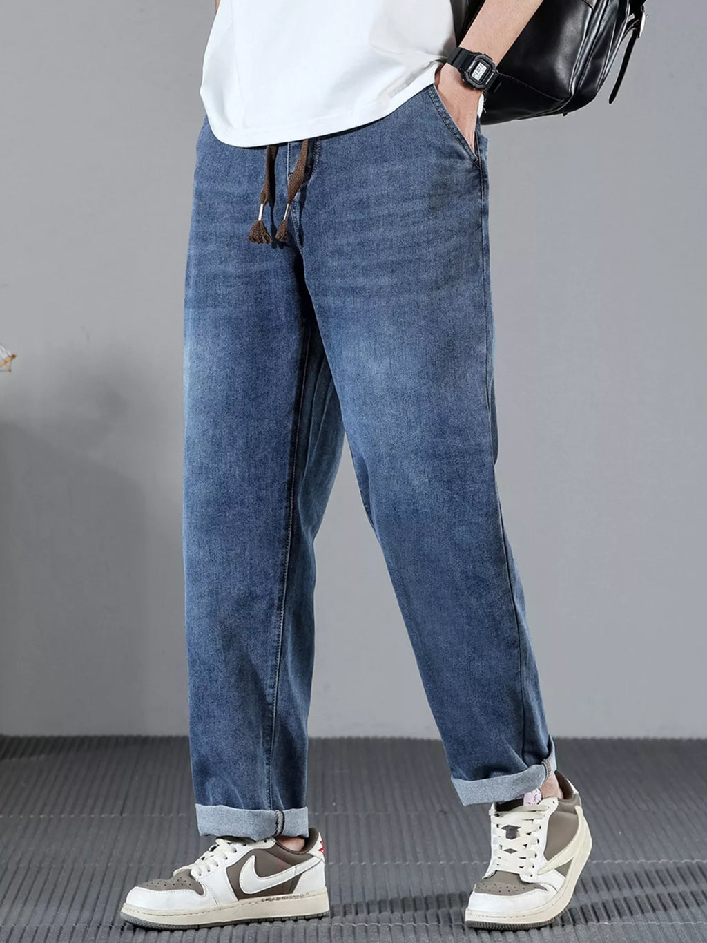 Men's Plus Size Wide Leg Jeans